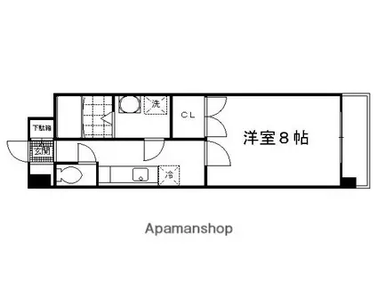 メゾン・ビロング(1K/1階)の間取り写真