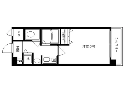 プレサンス京大東(1K/1階)の間取り写真