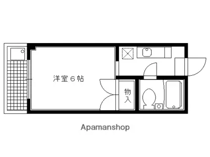 ロイヤルコーポタカノ(1K/3階)の間取り写真