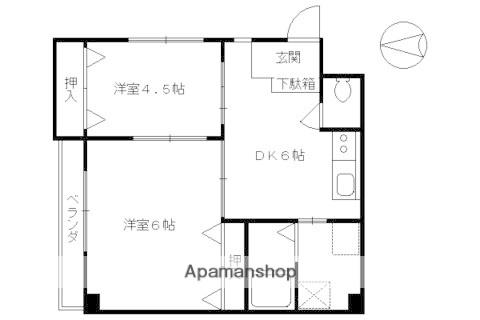 原田マンション(2DK/3階)の間取り写真