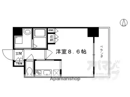 エスリード烏丸五条駅前(1K/4階)の間取り写真