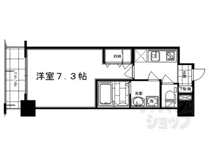 エスリード烏丸五条駅前(1K/12階)の間取り写真