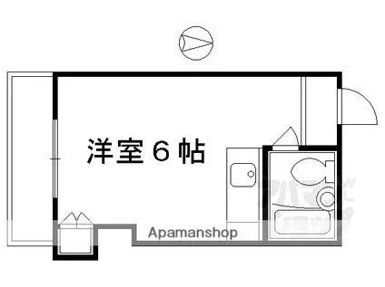 シャトー神宮道(ワンルーム/3階)の間取り写真