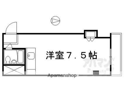 シャトー神宮道(ワンルーム/2階)の間取り写真