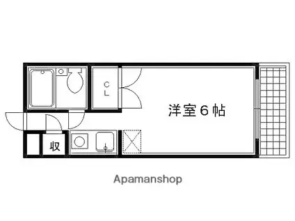 DSCOURT(1K/2階)の間取り写真