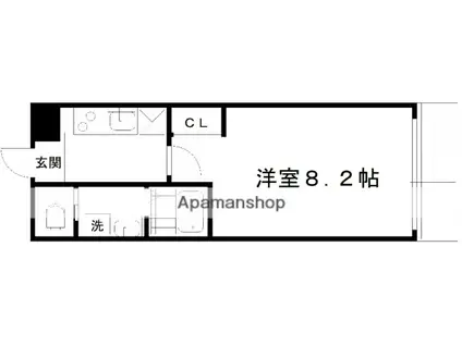 ヘラクレス円町(1K/5階)の間取り写真