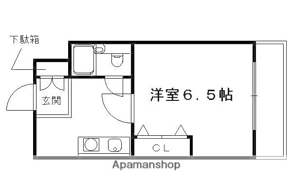キンブリッジ京都駅西(1K/2階)の間取り写真