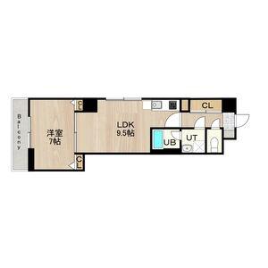 CITY SPIRE浜大津駅前(1LDK/6階)の間取り写真