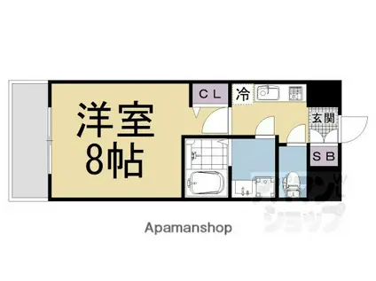 DAIWA GRACE MAISON 京都西七条(1K/4階)の間取り写真