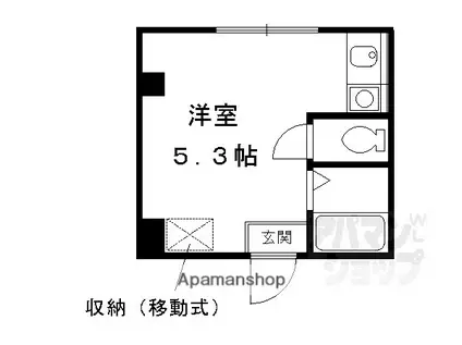 ステーション京都女子ハイツ(ワンルーム/3階)の間取り写真