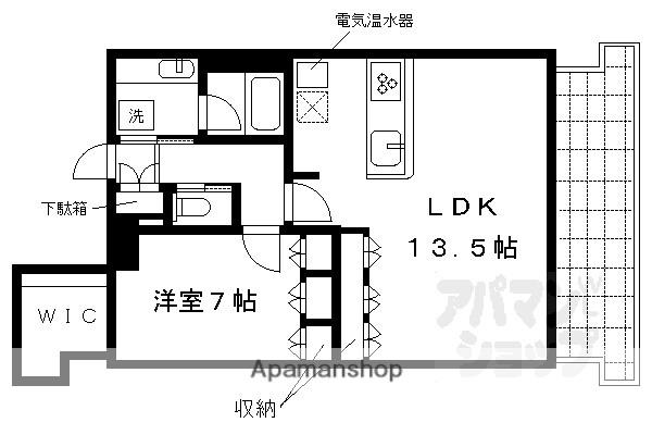 S-FORT二条城前(1LDK/13階)の間取り写真
