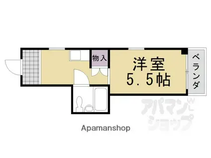 ピーノ清水ろくはら(1K/2階)の間取り写真