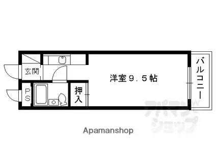 STUDIO419(1K/1階)の間取り写真