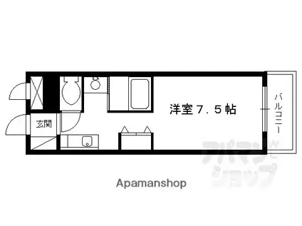 STUDIO419(1K/4階)の間取り写真