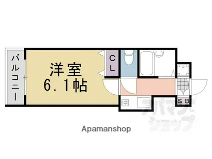 モントワ烏丸御池(1K/1階)の間取り写真