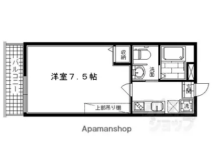 フラッティ堀川高辻(1K/4階)の間取り写真