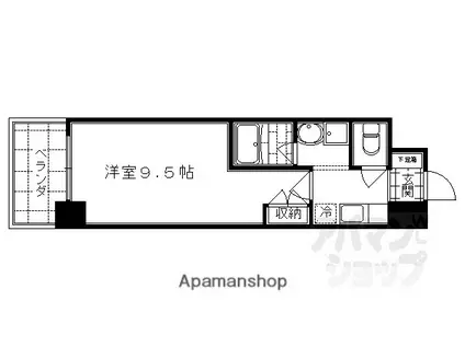 WITH 京 SEASONS(1K/8階)の間取り写真