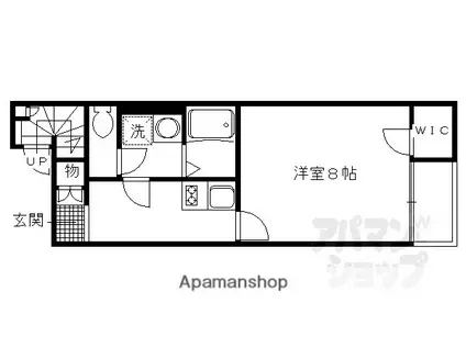 レオネクスト第二宇治川(1K/1階)の間取り写真