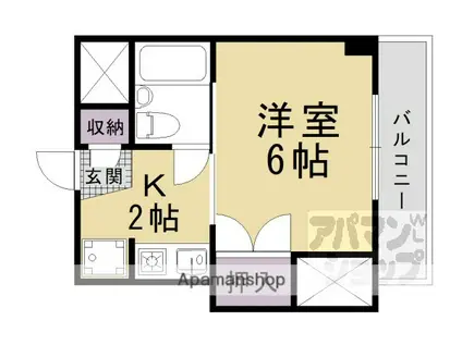 ゆめのこーぽ(1K/2階)の間取り写真