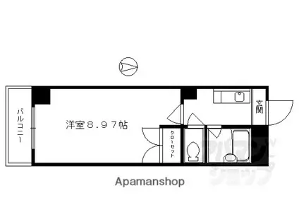 シティハウス夷川(1K/4階)の間取り写真