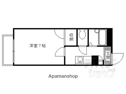 レオパレス立林(1K/1階)の間取り写真