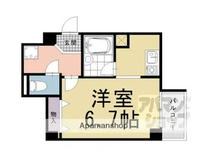 ベレヴュー東山(1K/5階)の間取り写真