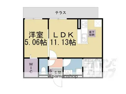 FLORIAII(1LDK/1階)の間取り写真