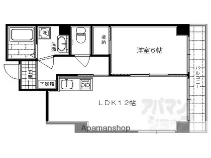シャトーレスト(1LDK/8階)の間取り写真