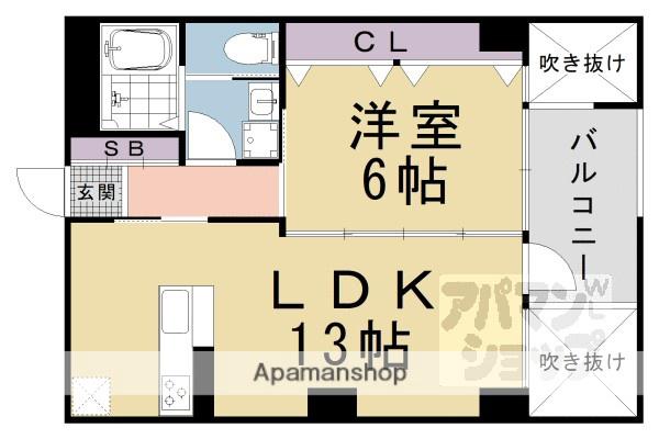 アベビル(1LDK/3階)の間取り写真