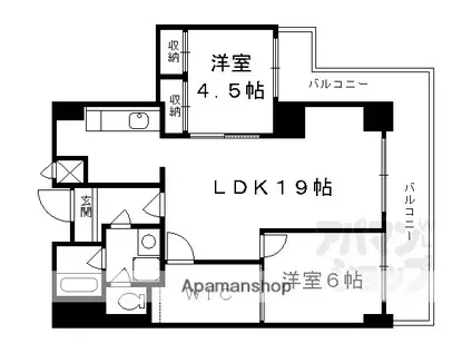 MUROMACHI PLACE(2LDK/8階)の間取り写真