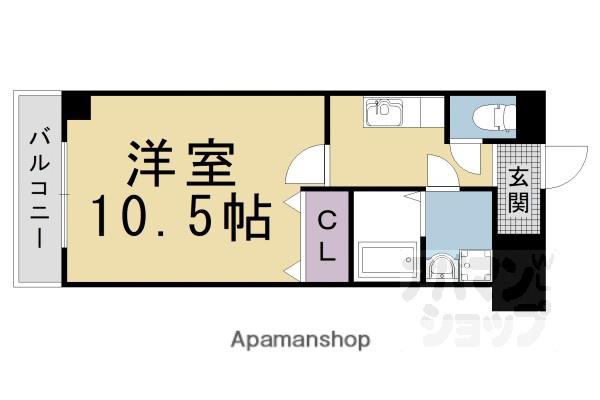 CITY SPIRE浜大津駅前(1K/5階)の間取り写真