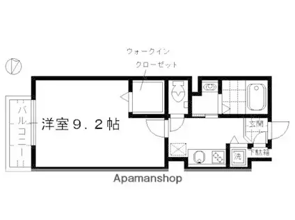 シエスタ参番館(1K/1階)の間取り写真