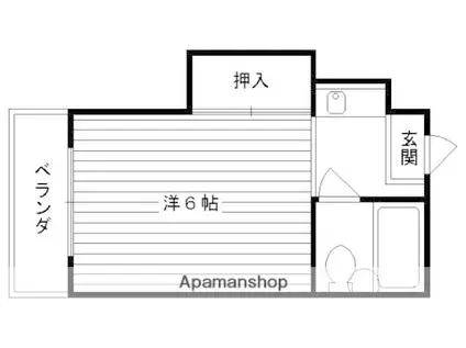 アルページュ桃山(1K/3階)の間取り写真