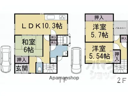静市市原町353ー3(3LDK)の間取り写真