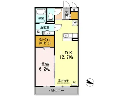 ヴェルドミール(1LDK/3階)の間取り写真