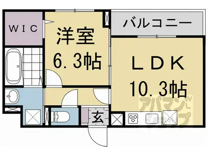 GLANZ CLKⅡ(1LDK/2階)の間取り写真