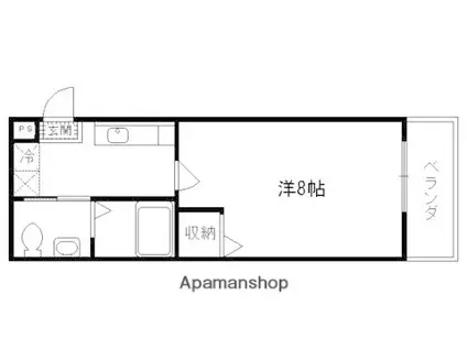 フラッティ西本願寺(1K/4階)の間取り写真