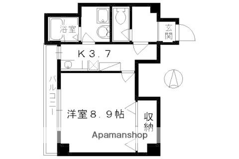 シャトル京都駅(1K/3階)の間取り写真
