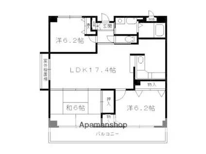 サンパティックぜん(3LDK/2階)の間取り写真