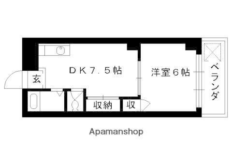 ハイツT&Y(1DK/4階)の間取り写真