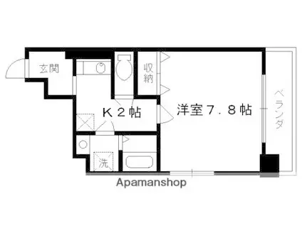 アスヴェル京都東寺前(1K/3階)の間取り写真