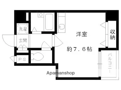 プレサンス京都清水(ワンルーム/6階)の間取り写真