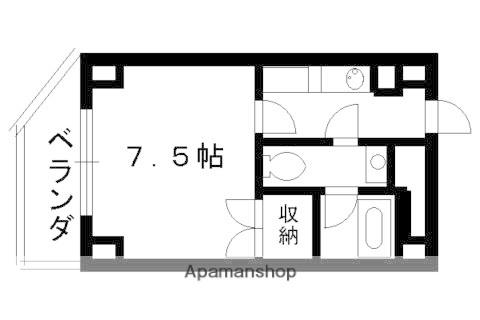 EARTH COURT 清水(1K/3階)の間取り写真