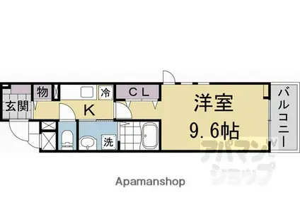 フリージア(1K/3階)の間取り写真