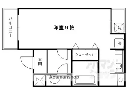パインヴィレッヂ(1K/3階)の間取り写真