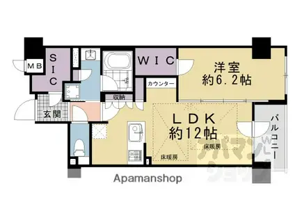 ファインレジデンス烏丸五条(1LDK/5階)の間取り写真