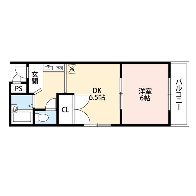TIFFANY HEIGHTS(1DK/3階)の間取り写真
