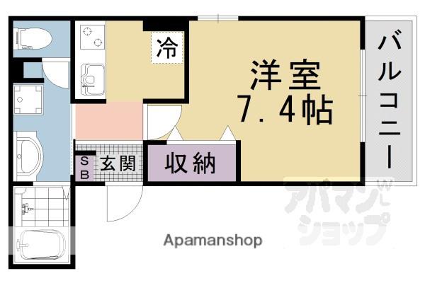 LALLURE御幸町(1K/3階)の間取り写真