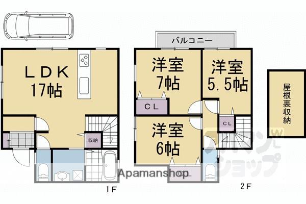 二条城東(3LDK)の間取り写真