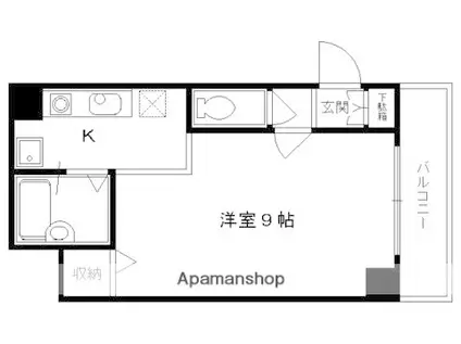 フェニックス堀川II(1K/2階)の間取り写真